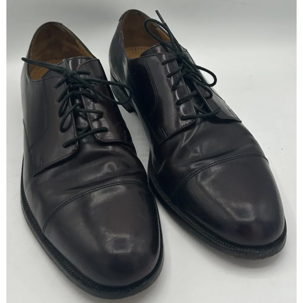 Cole Haan 08331 Caldwell‎ Cap Toe Oxford Burgundy Dress Shoes Men's Size 11.5D